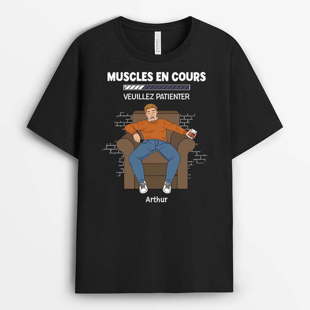 2284AFR1 t shirt muscles en cours personnalise