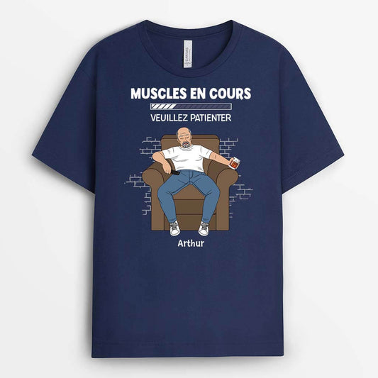 2284AFR2 t shirt muscles en cours personnalise