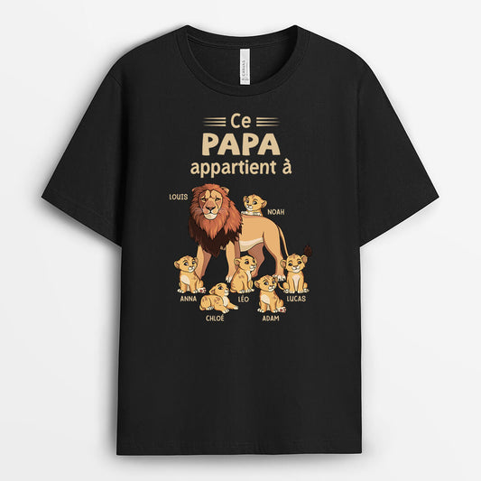 2288AFR1 t shirt ce papy appartient a version lions personnalise