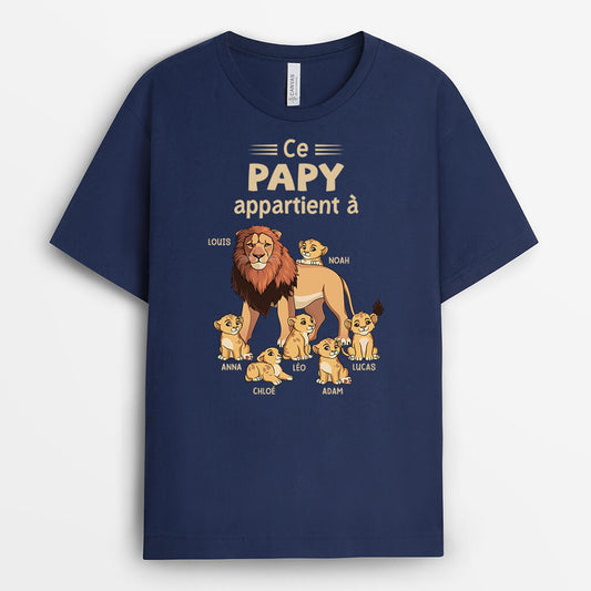 2288AFR2 t shirt ce papy appartient a version lions personnalise