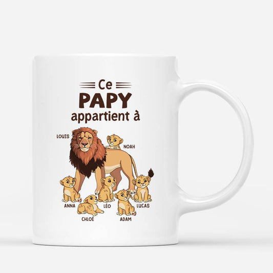 2288MFR1 mug ce papy appartient a version lions personnalise