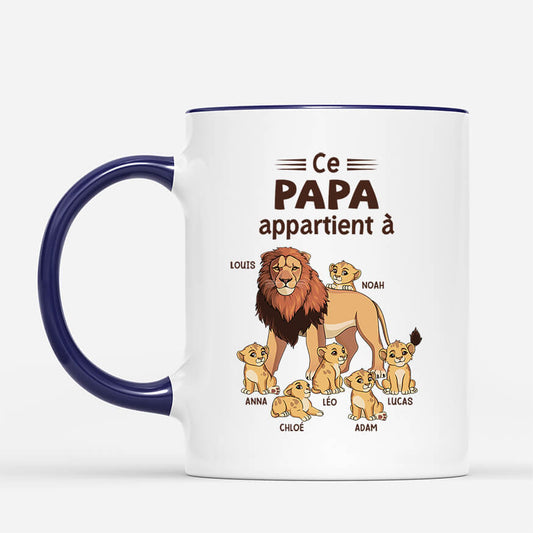 2288MFR2 mug ce papy appartient a version lions personnalise