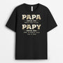 2315AFR1 t shirt papa papy depuis version carte personnalise