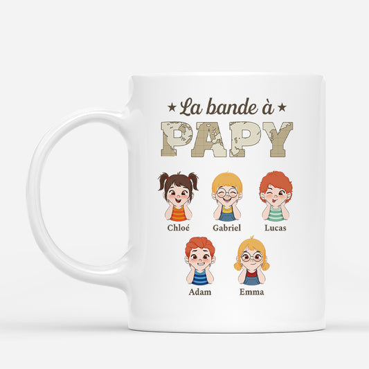 2317MFR1 mug personnalise papy la bande a papi design carte 2317m5l8b