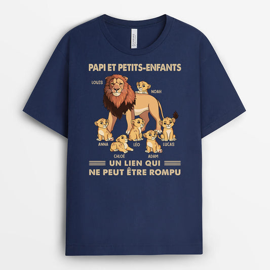 2319AFR2 t shirt papa lion et un lien qui ne peut etre rompu personnalise