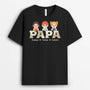 2322AFR1 t shirt papa et ses enfants mignons version carte personnalise