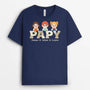 2322AFR1 t shirt papa et ses enfants mignons version carte personnalise_2