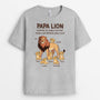 2326AFR2 t shirt papy lion comme un papy normal mais carrement plus cool personnalise