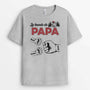 2328AFR1 t shirt meilleur papa pour toujours bosse de poing avec montagne personnalise