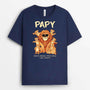 2337AFR1 t shirt papa papy lion bande dessinee personnalise_2