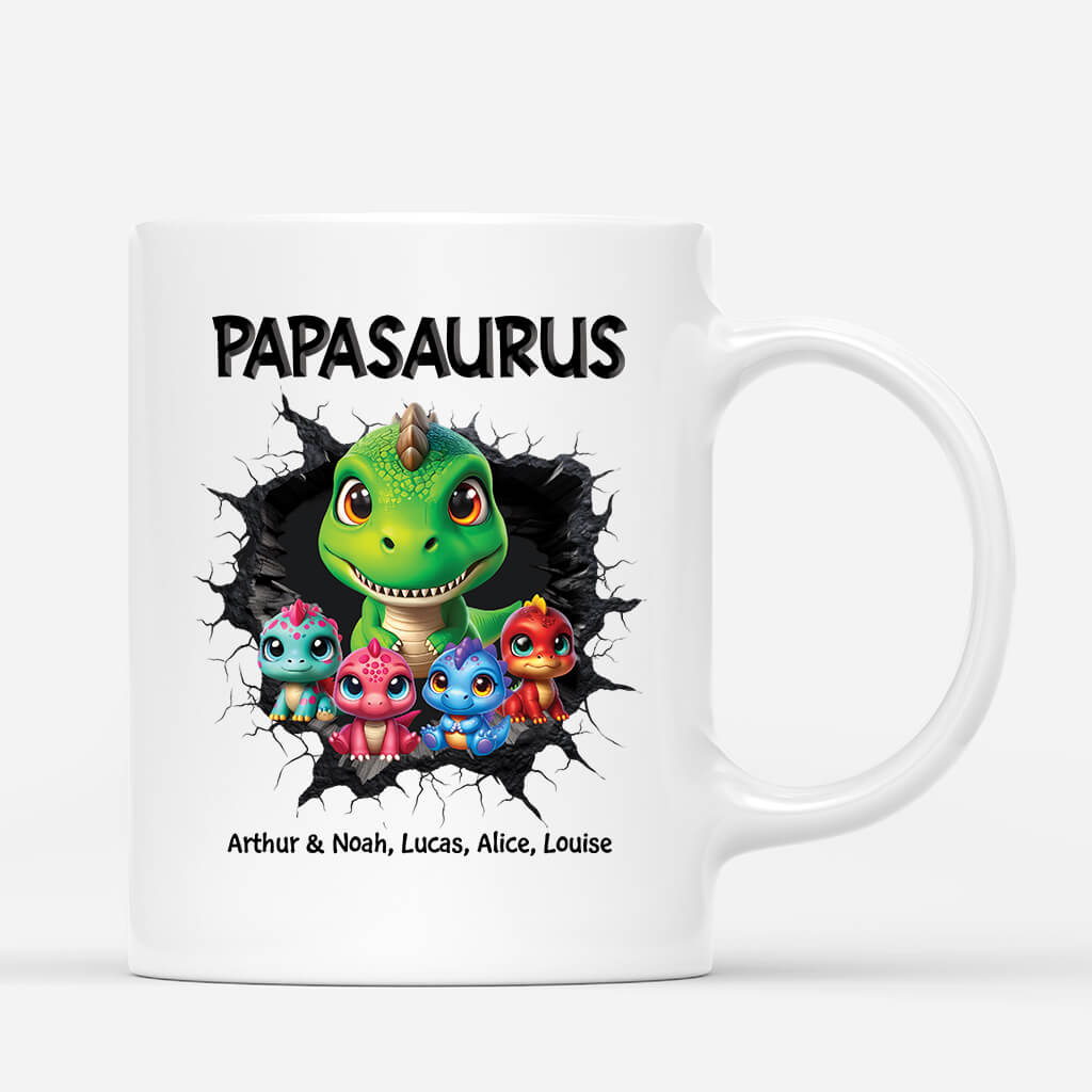 2344MFR1 mug papasaurus dechirant le vent 3d personnalise