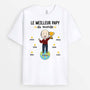 2345AFR1 t shirt meilleur papa papy du monde version bande dessinee personnalise