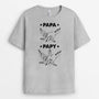 2347AFR1 t shirt papa papy et ses petites etoiles personnalise