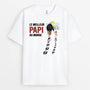 2348AFR2 t shirt le meilleur pere se promene avec son enfant personnalise