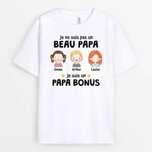 2351AFR1 t shirt je suis un papa bonus personnalise