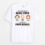 2351AFR1 t shirt je suis un papa bonus personnalise