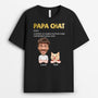 2355AFR1 t shirt papa chat maman chat plus cool personnalise