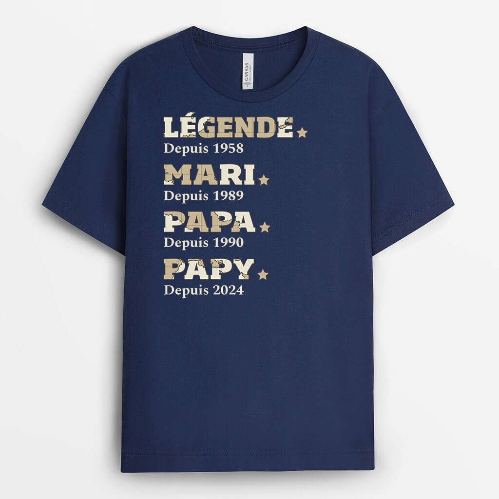 2356AFR1 t shirt legende mari papa papy depuis version carte personnalise_18ca42d7 de3f 4831 a373 2b3bf9365370