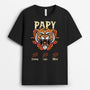 2357AFR1 t shirt papa sauvage avec griffes des enfants personnalise