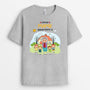 2361AFR2 t shirt cette maman mamie appartient a avec maison coloree personnalise