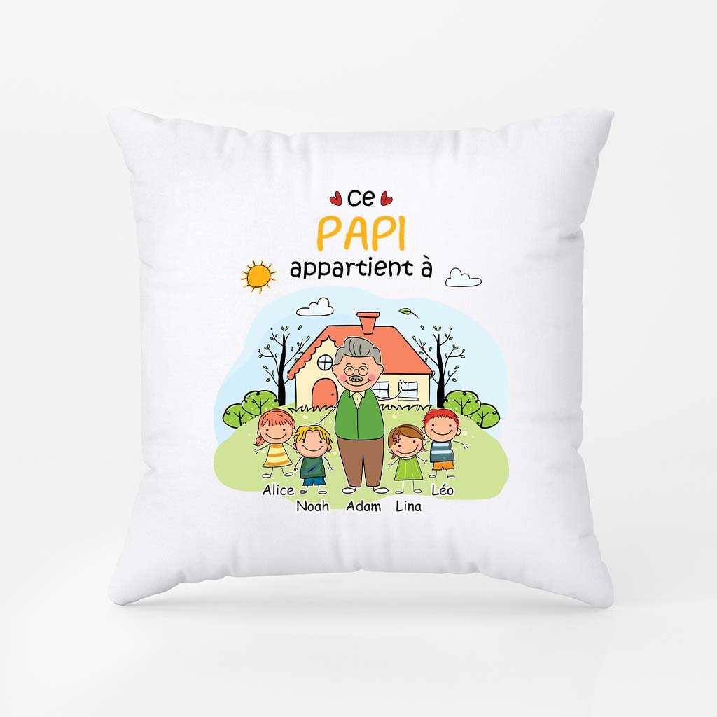 2361PFR1 coussin personnalise ce papy cette mamie appartient a 2361p6l5b