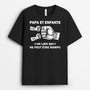 2364AFR1 t shirt papa et enfants un lien qui ne peut etre rompu avec bosses de poing monochrome personnalise