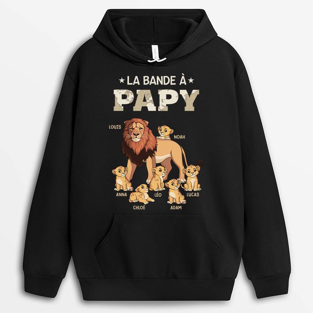2366AFR1 t shirt la bande a papa papy lion version carte personnalise_2bed309c f864 4839 9fab d45f3fd7741b