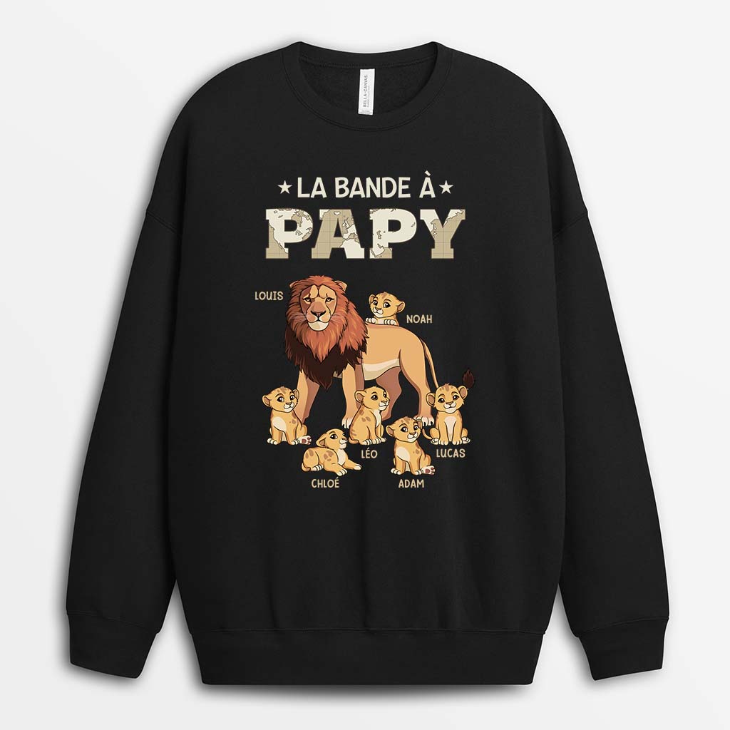 2366AFR1 t shirt la bande a papa papy lion version carte personnalise_e9596e60 61e9 44a0 a14d 48de04f7be09