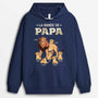 2366AFR2 t shirt la bande a papa papy lion version carte personnalise