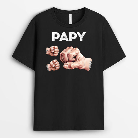 2367AFR1 t shirt papa bosses de poing authentiques personnalise