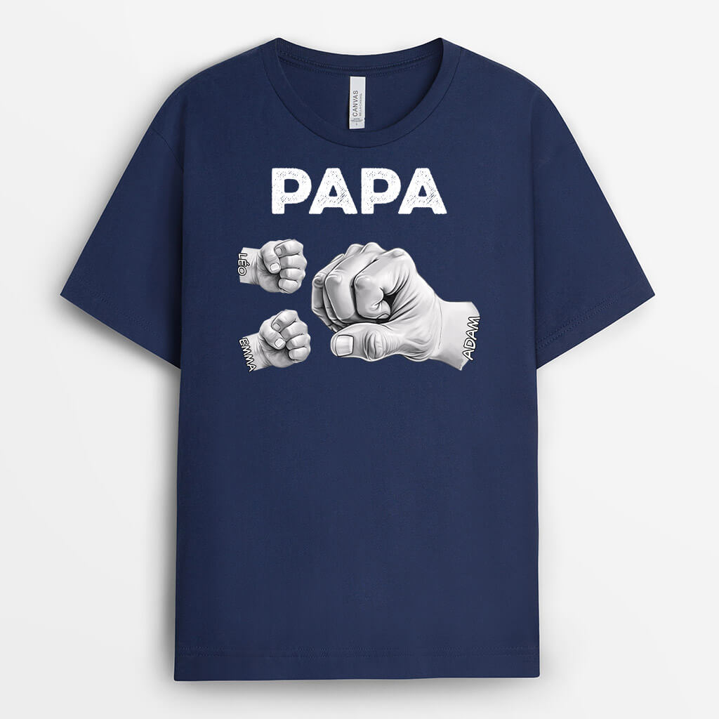 2367AFR1 t shirt papa bosses de poing authentiques personnalise_2