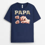 2370FR1 t shirt papa bosses de poing authentiques version carte personnalise