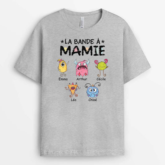 2380AFR2 t shirt la bande a papa papy monstre dessin personnalise