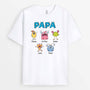 2381AFR1 t shirt papa papy monstres dessin personnalise