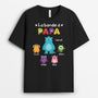 2387AFR1 t shirt la bande a papa papy monstres mignons personnalise