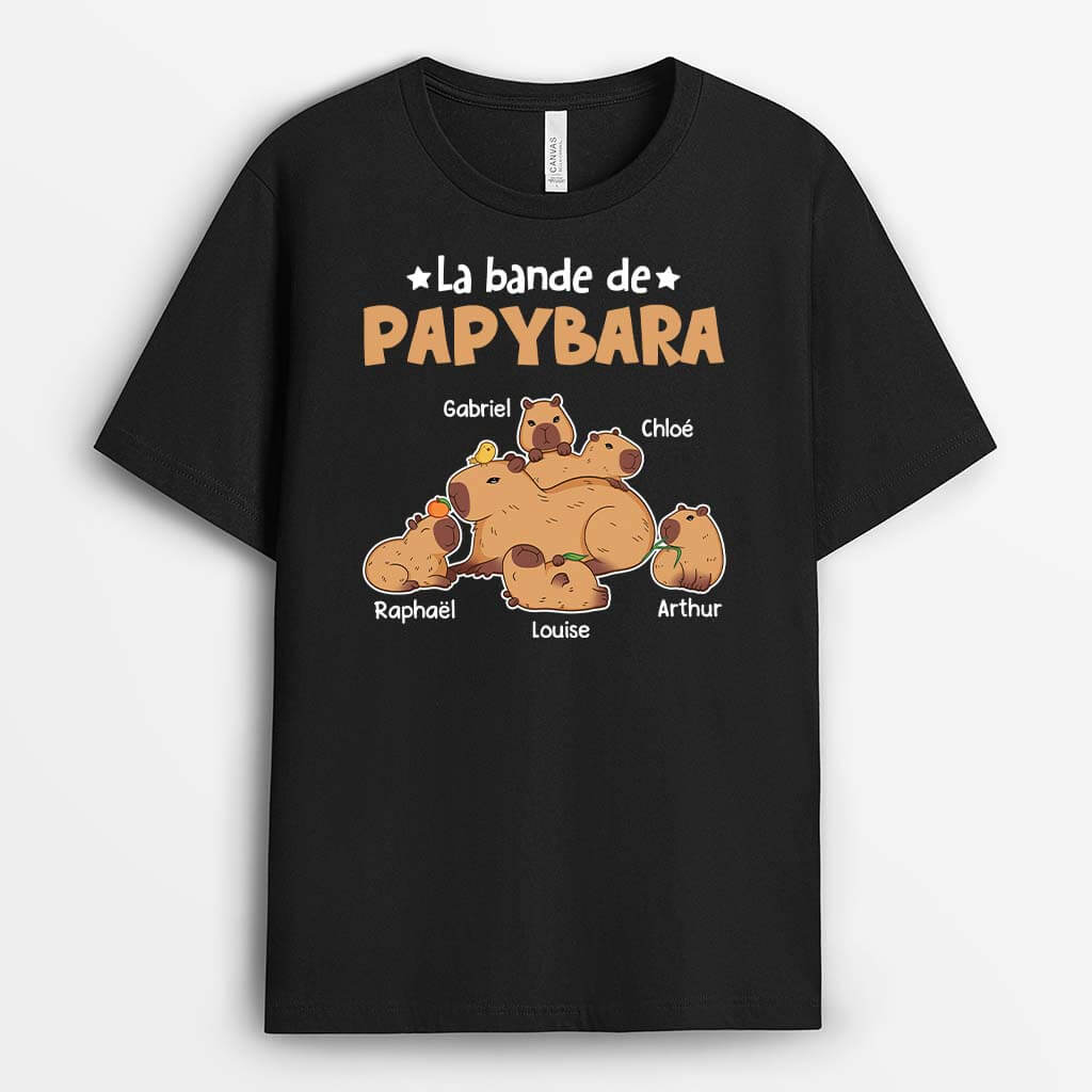 2389AFR1 t shirt la bande a papa papy version castor personnalise