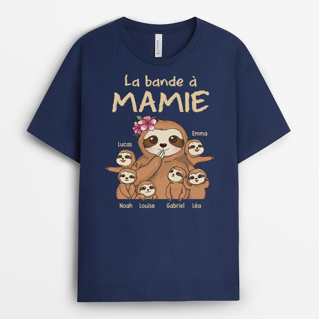 2395AFR3 t shirt la bande a papa papy paresseux personnalise