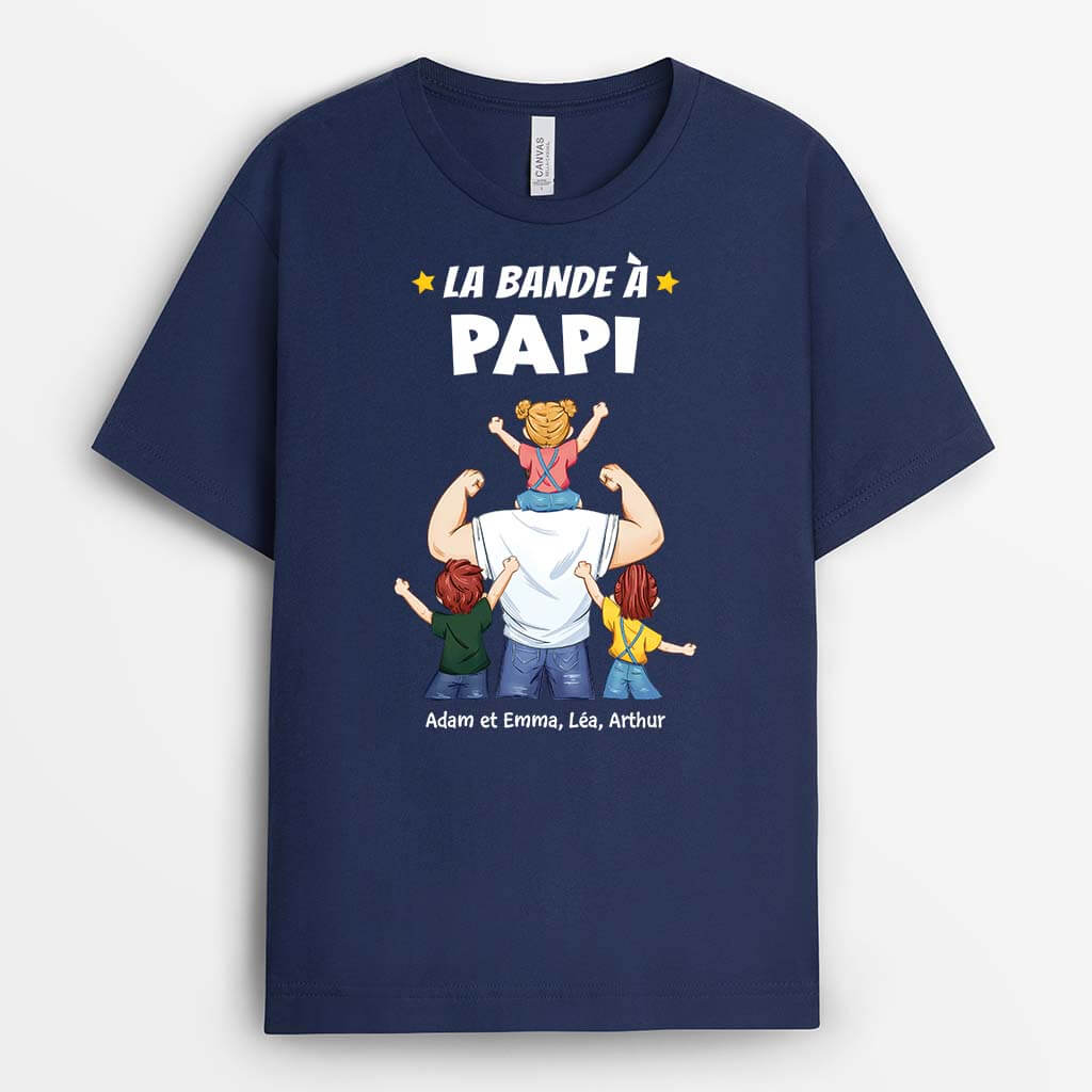 2397AFR2 t shirt la bande a papa papy muscle personnalise