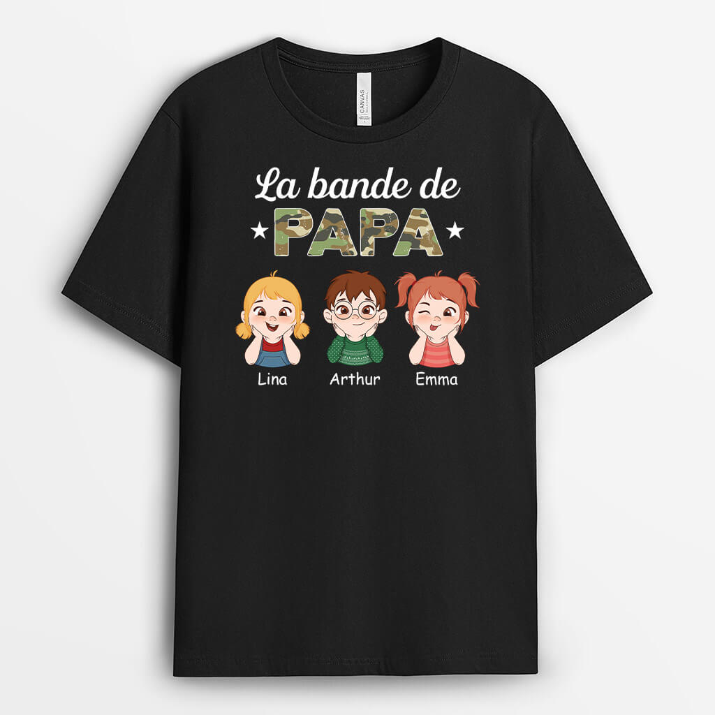 2399AFR1 t shirt la bande de papa papy militaire personnalise_2