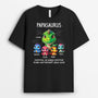 2403AFR1 t shirt papasaurus papysaurus plus genial mur de briques version noir personnalise