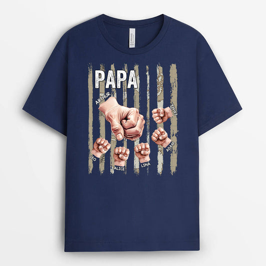 2404AFR1 t shirt papa bosses de poing militaire authentiques personnalise_2