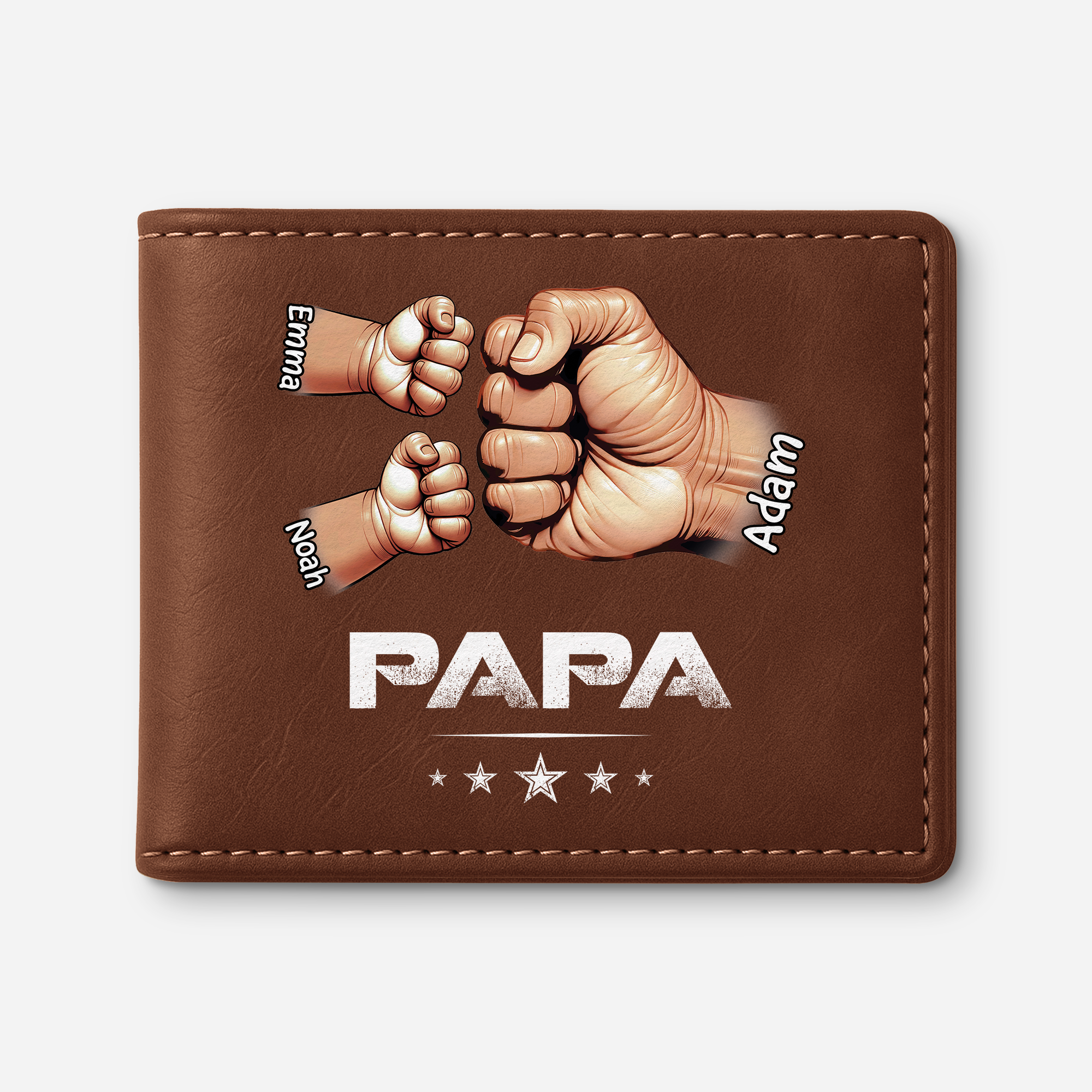 2407JFR1 portefeuille en cuir personnalise pour papa bosses de poing 2407j5h5b