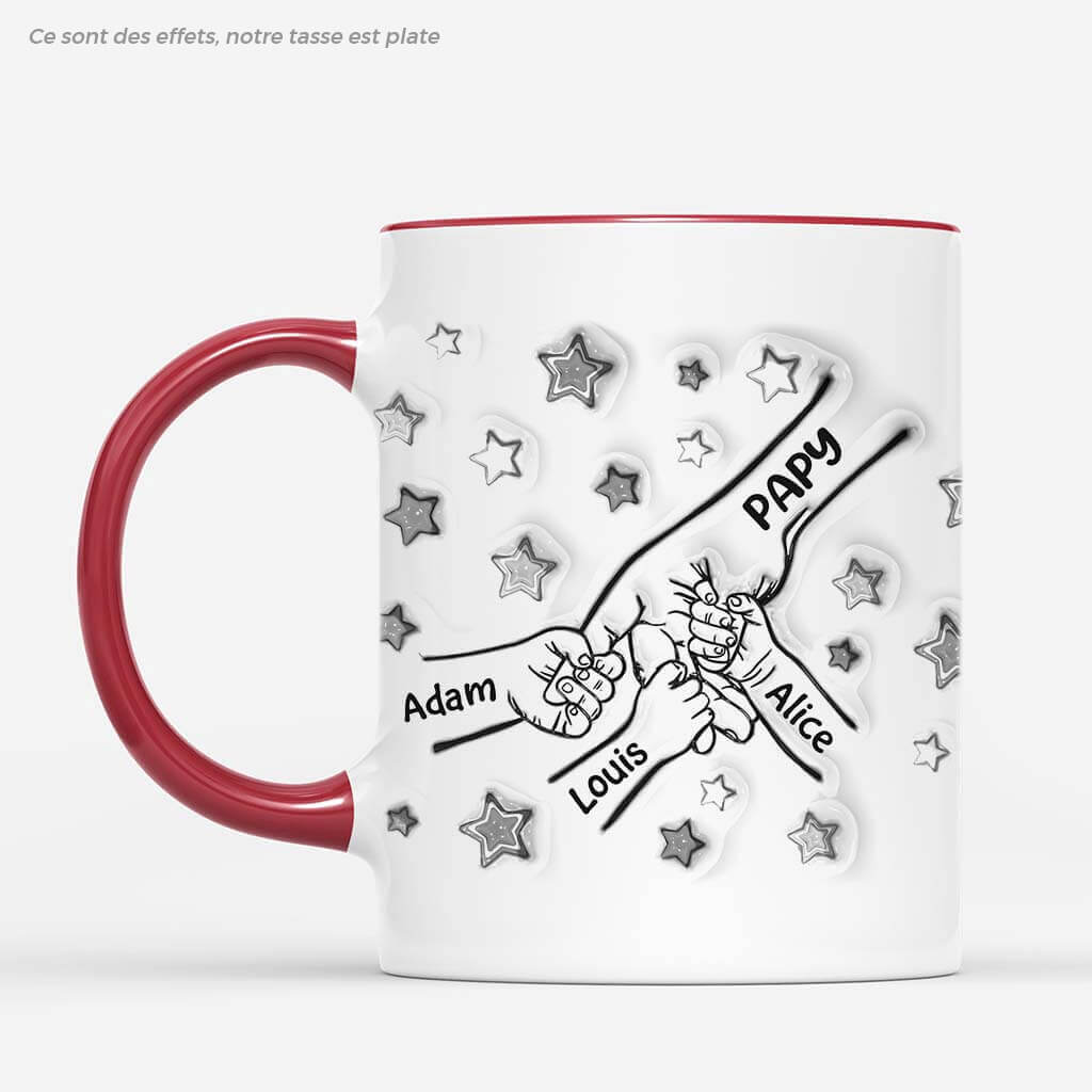 2410MFR1 mug papa tenant les mains monochrome personnalise_160444ea 5b10 4e1c 85d4 12b1f428563c