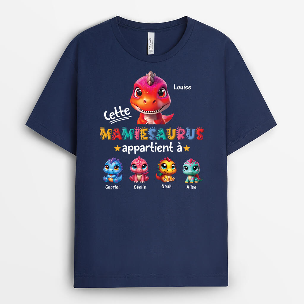 2421AFR2 t shirt jai cree des monstres on mappelle maman mamie design mignon personnalise