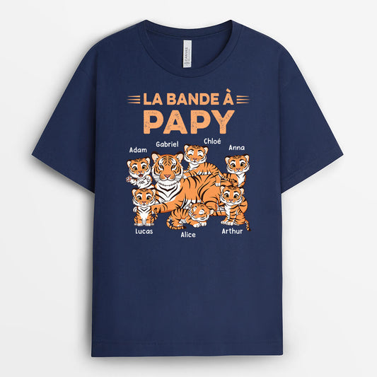 2422AFR2 t shirt la bande a papa tigre mignon personnalise