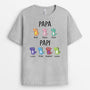 2424AFR1 t shirt papa papy petits dinosaures personnalise