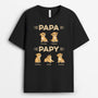 2426AFR1 t shirt papa papy petits lions personnalise