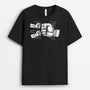 2427AFR1 t shirt bosses de poing avec mur de briques monochrome personnalise