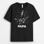 2431AFR1 t shirt papa tenant les mains noir et blanc avec mur de briques personnalise