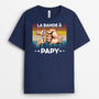 2433AFR2 t shirt la bande a papa papy bosses de poing foret coloree personnalise